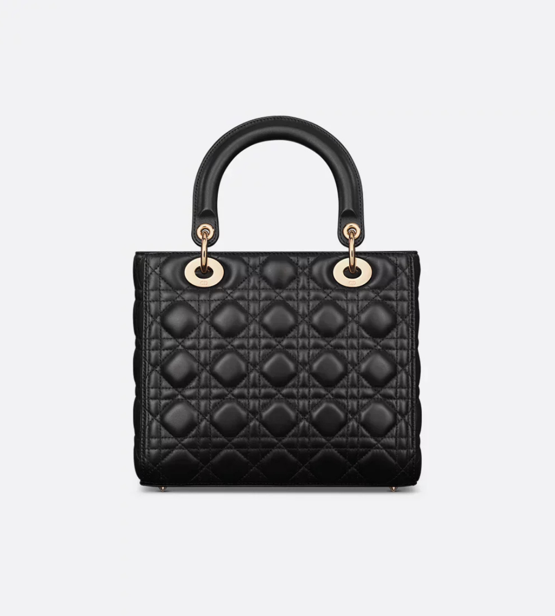 Medium Lady Dior Bag Black Cannage Lambskin