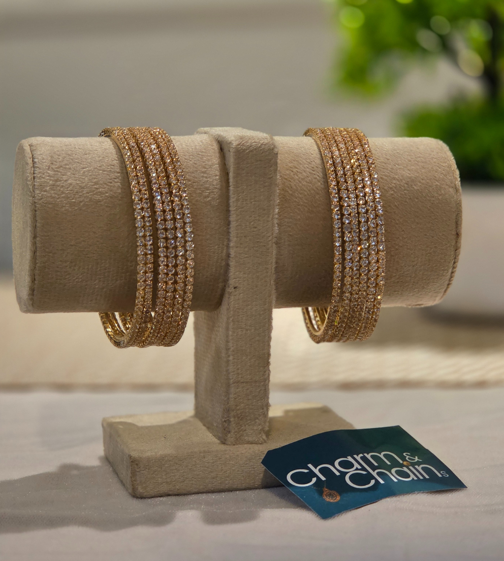 Golden Zircon Bangles