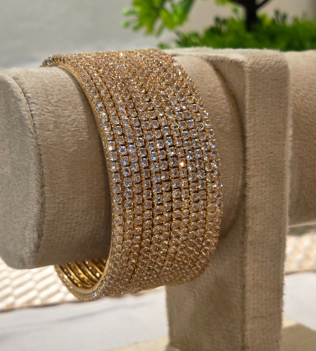 Golden Zircon Bangles