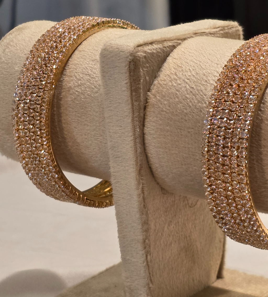Golden Zircon Bangles