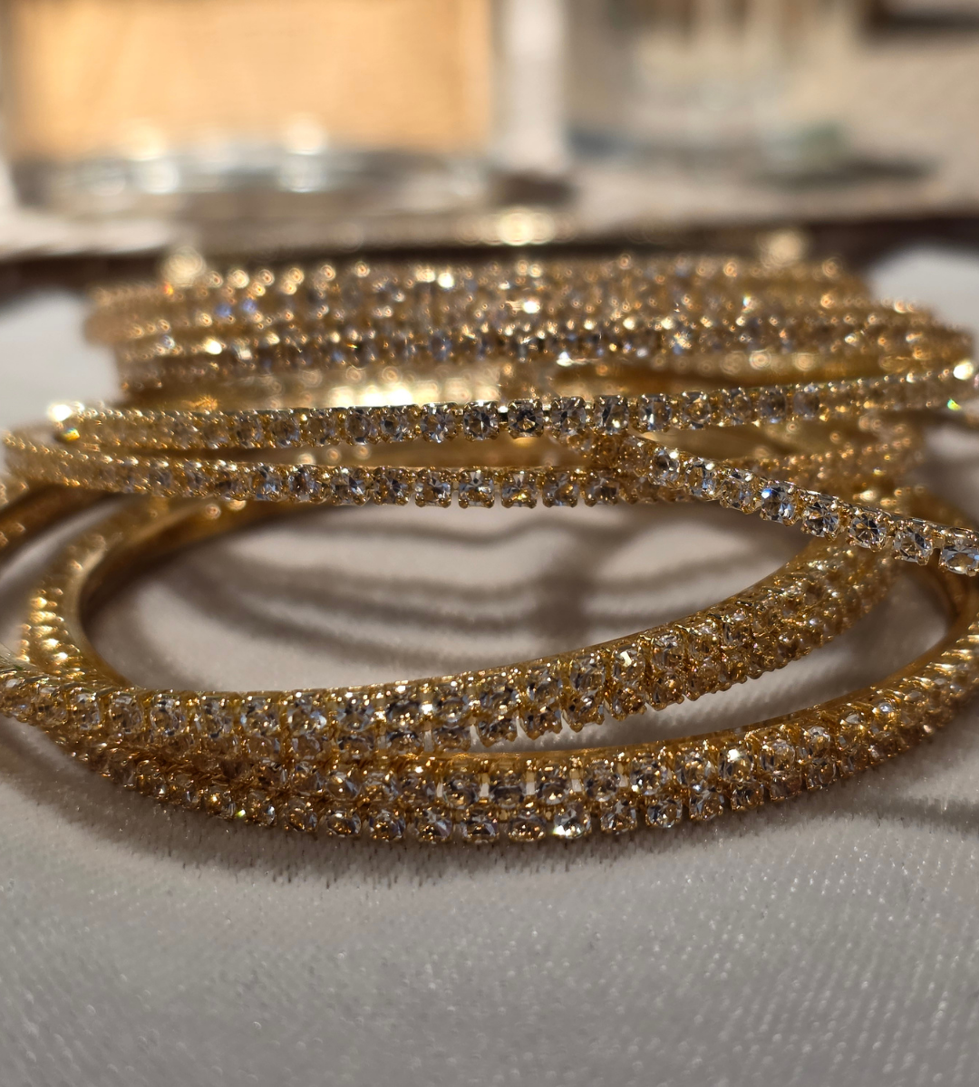 Golden Zircon Bangles