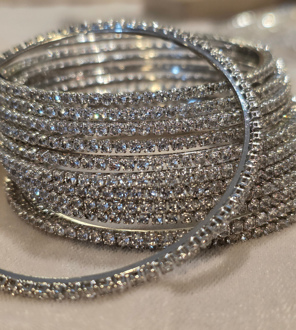 Grey Zircon Bangles