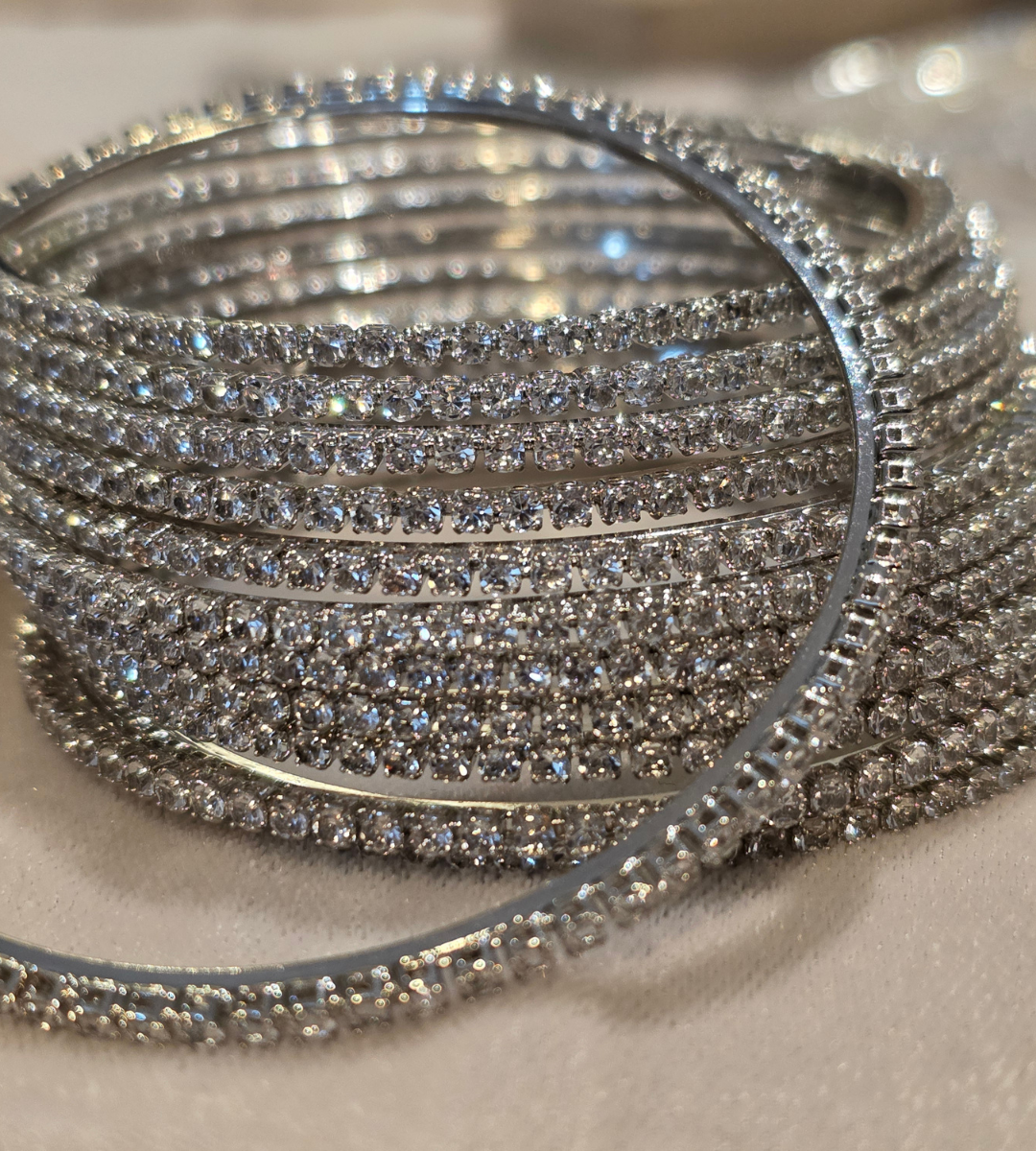 Grey Zircon Bangles