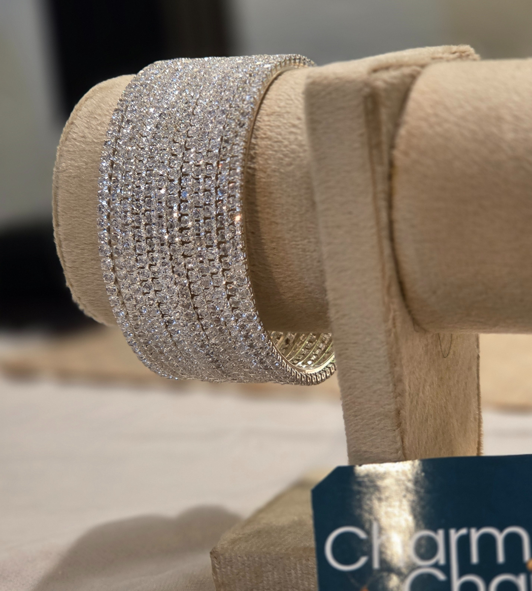 Silver Zircon Bangles