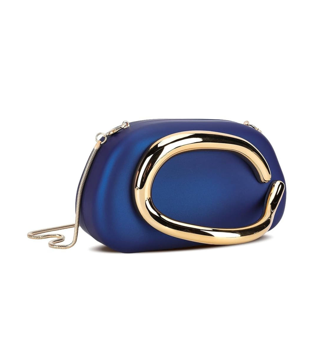 ZARA VIRAL CLUTCH with chain - White