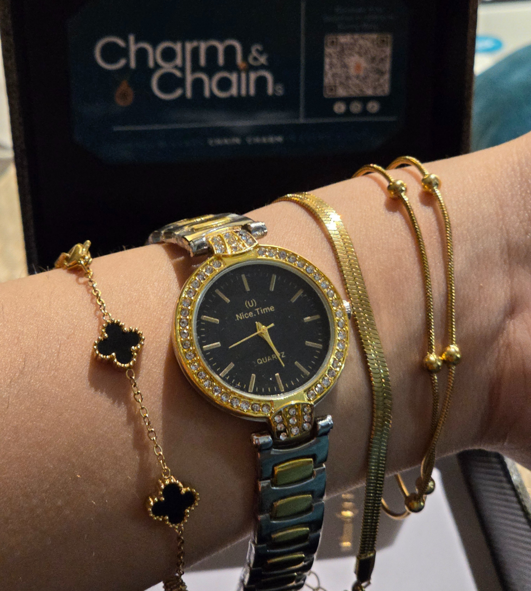 Watch + 3 Bracelets Stack