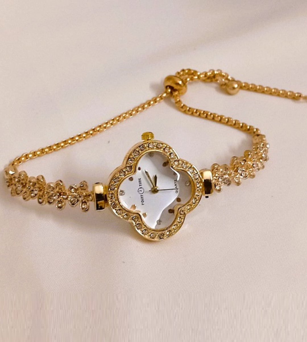 Bracelet Style Zircon Watch + Cartier & Chain Bracelet