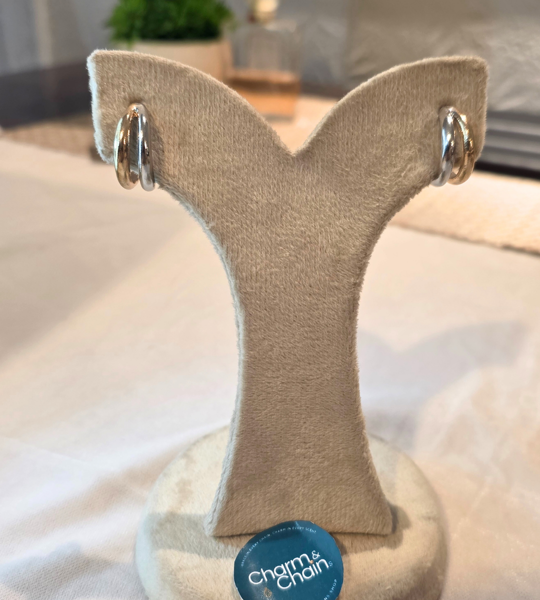 silver & Gold hoop earrings