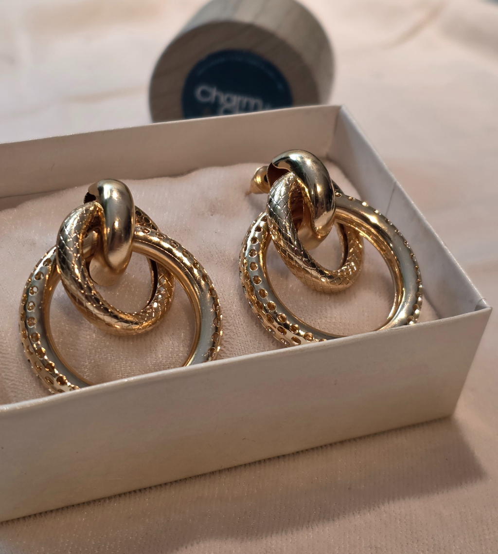 Gold Twisted Hoop Earrings