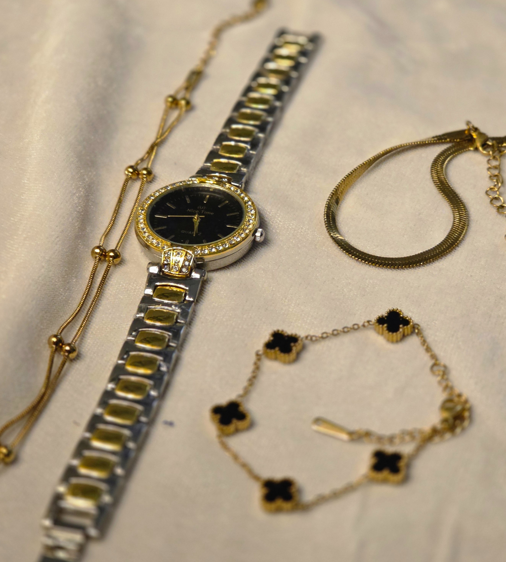 Watch + 3 Bracelets Stack