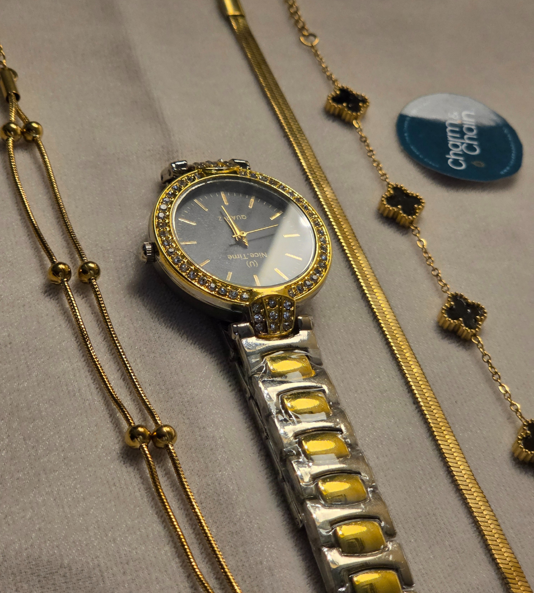 Watch + 3 Bracelets Stack