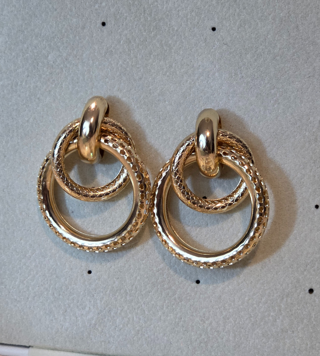 Gold Twisted Hoop Earrings