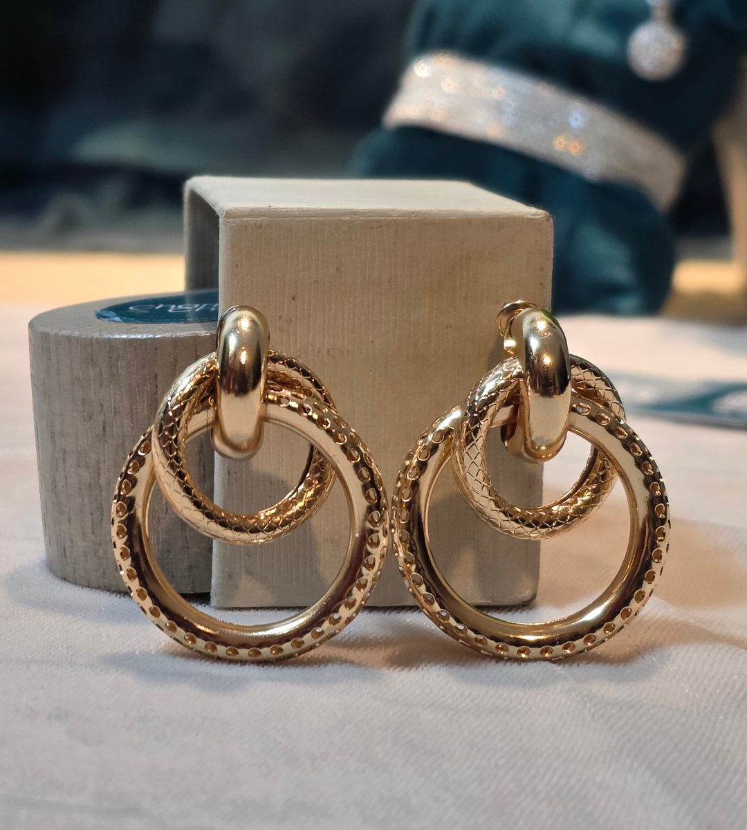 Gold Twisted Hoop Earrings
