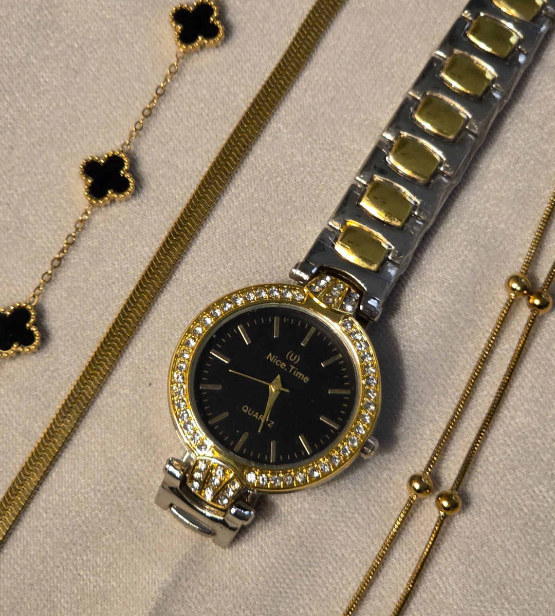 Watch + 3 Bracelets Stack