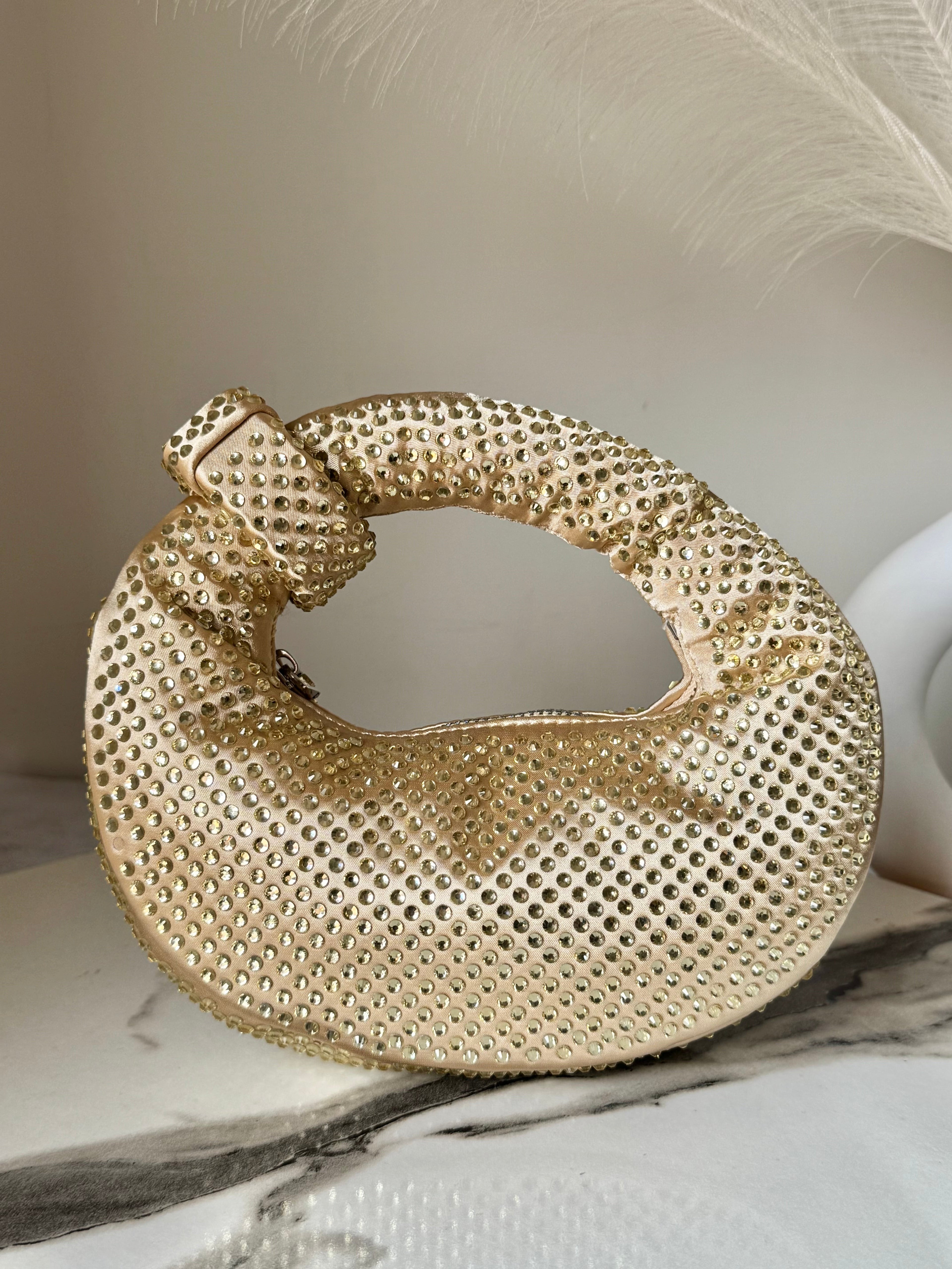 JW PIE Inspired Rhinestone Bag (Gold)