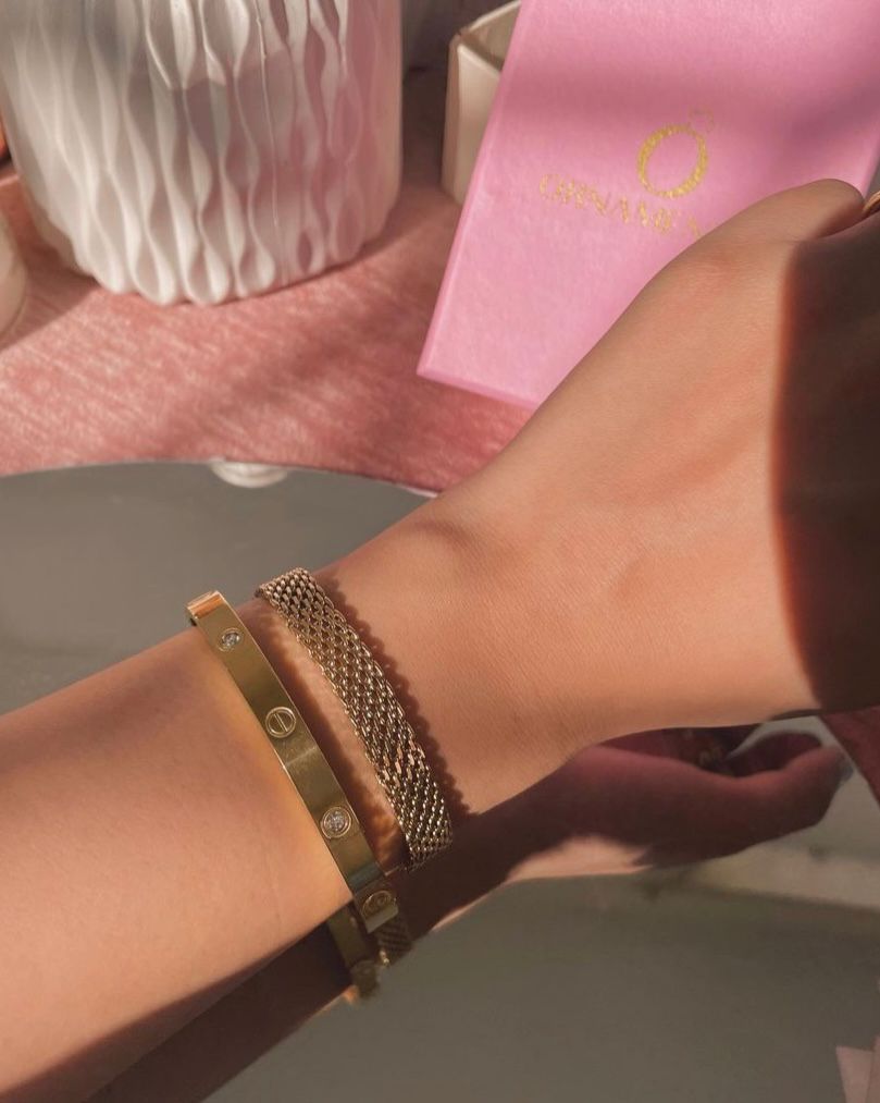 Love Cartier Bangle And Rowena Bracelet Stack