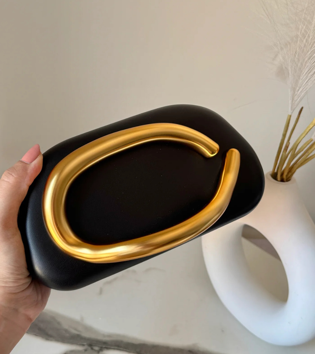 ZARA VIRAL CLUTCH with chain - Black