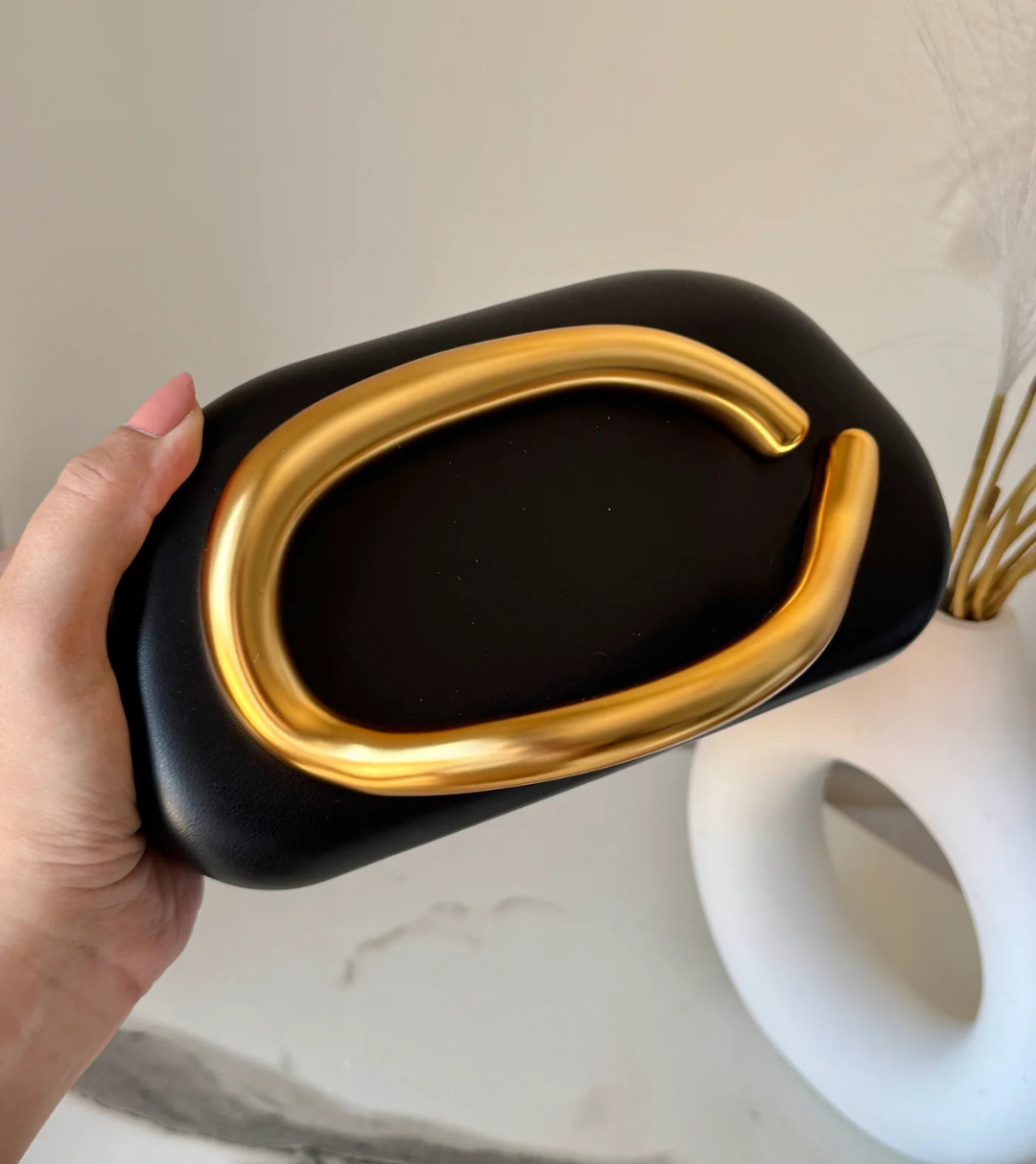 ZARA VIRAL CLUTCH with chain - Black