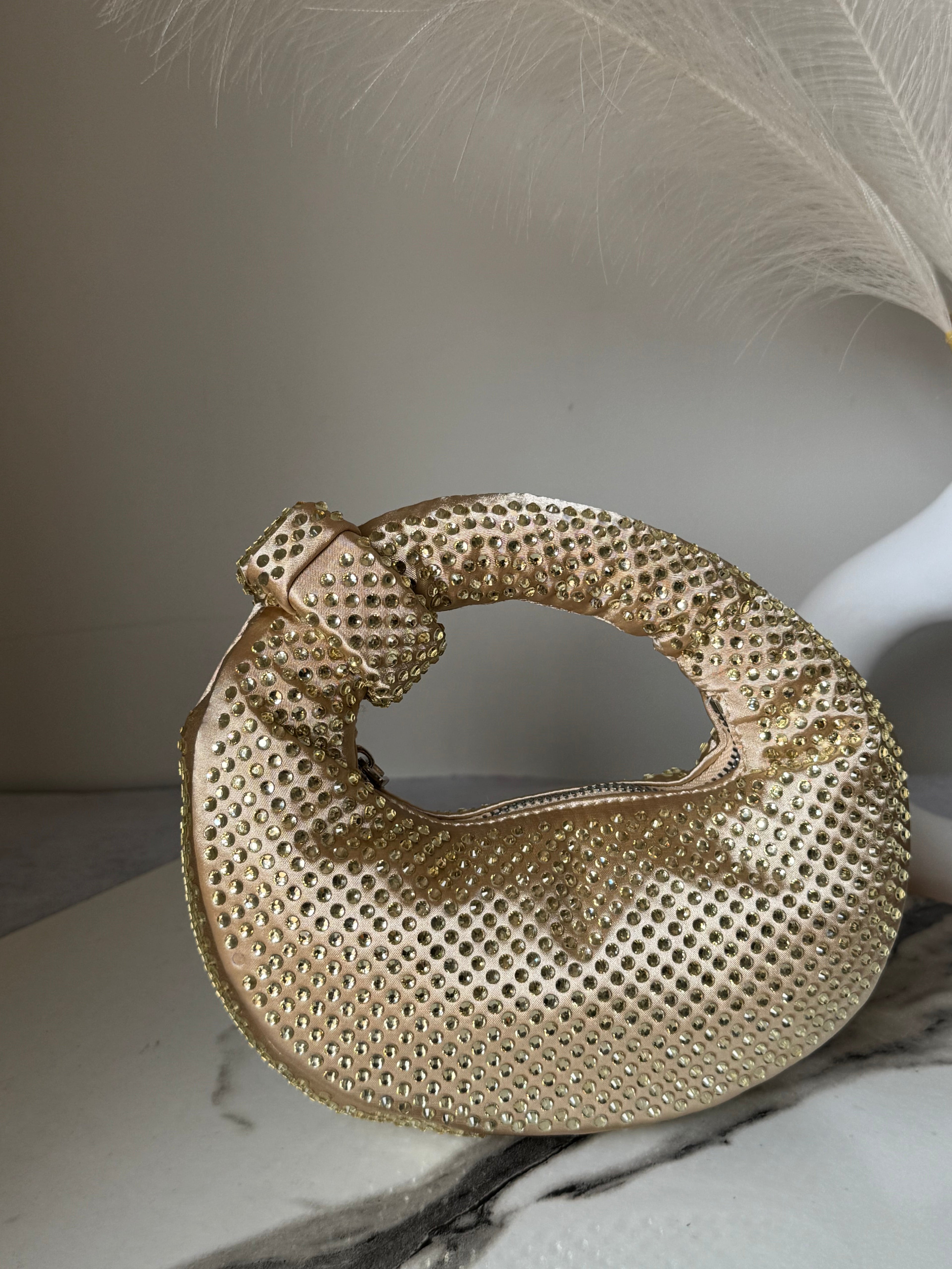 JW PIE Inspired Rhinestone Bag (Gold)