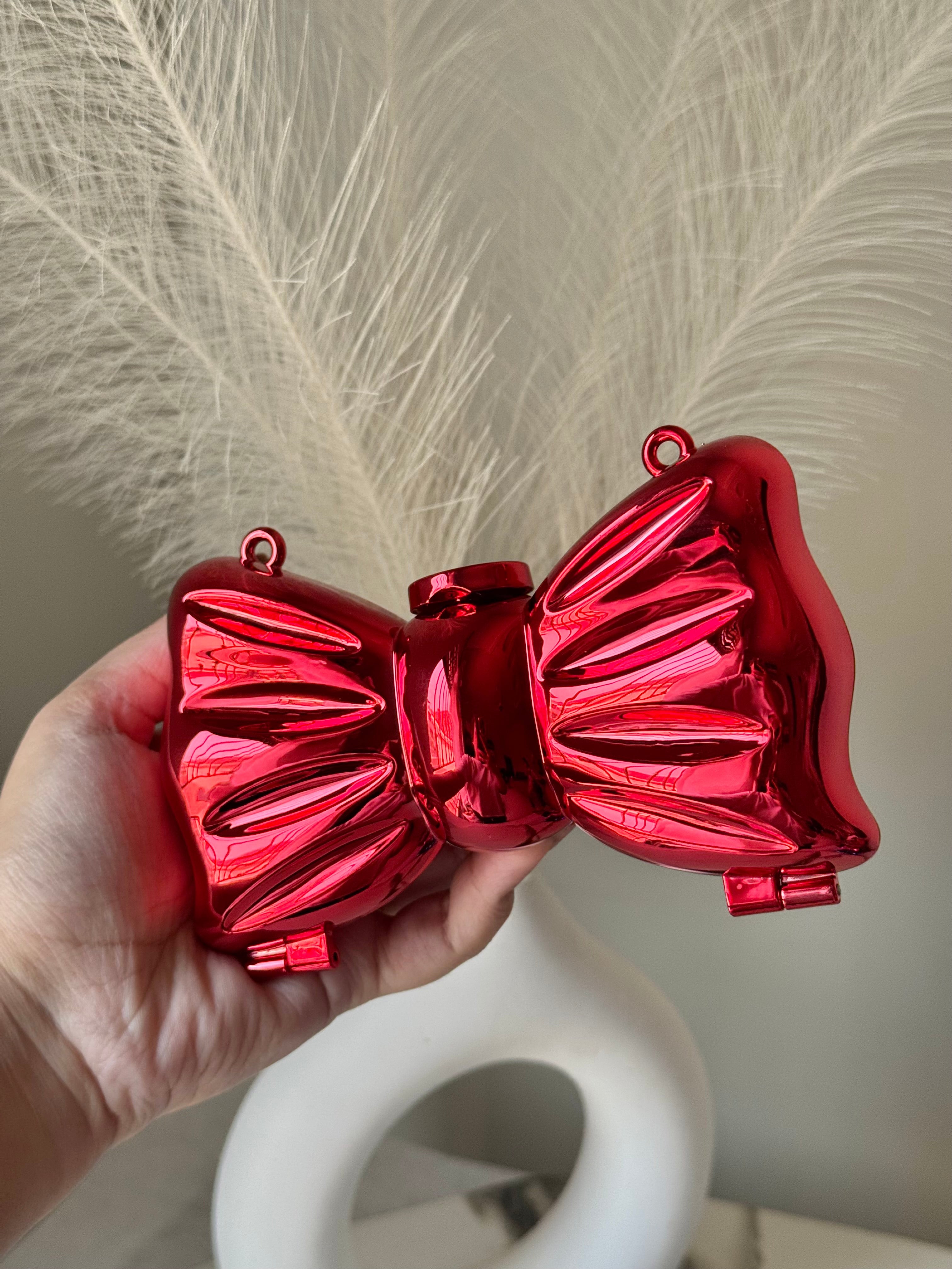 Bow Clutch - Red with Chain