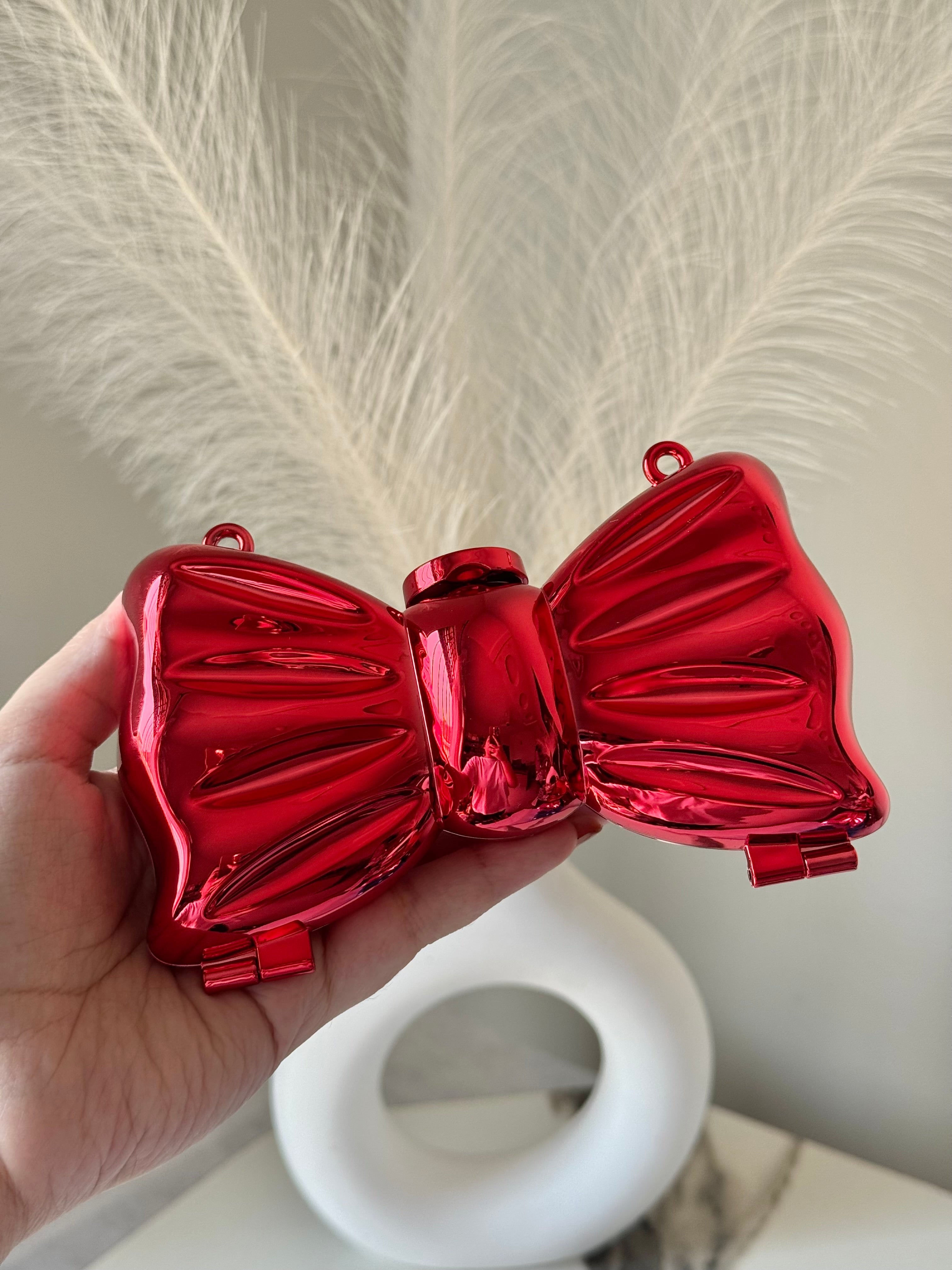 Bow Clutch - Red with Chain