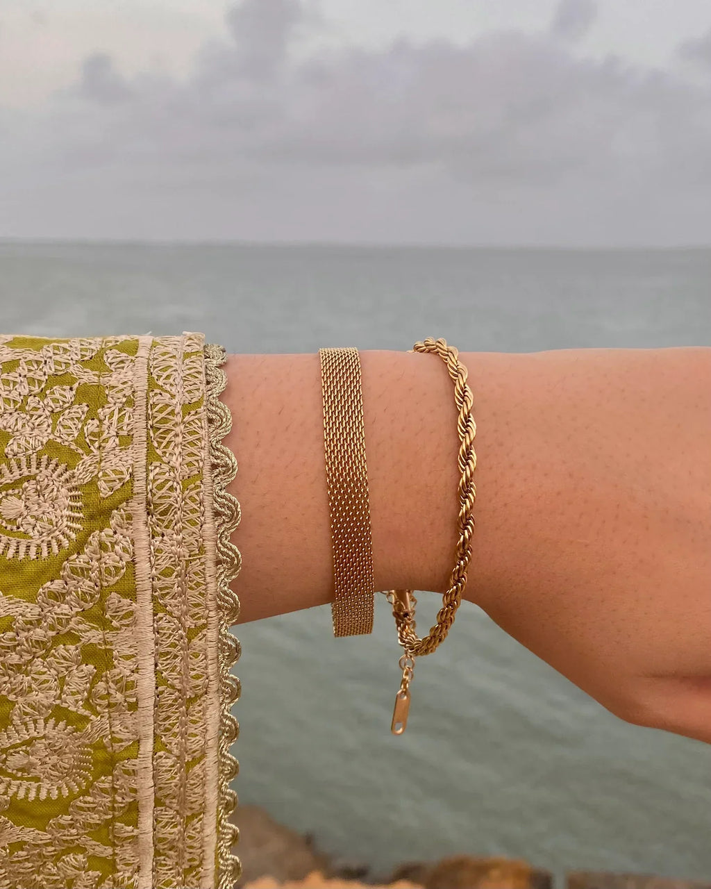 Milas Twisted Bracelet And Rowena Bracelet Stack